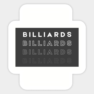 Billiards Billiards Sticker